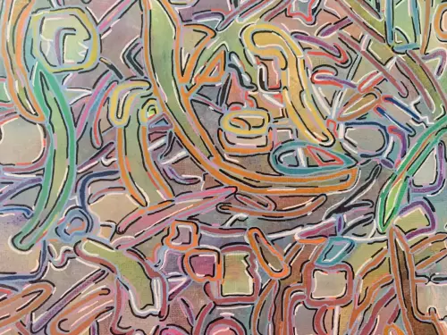 Dessin Damiers revisités 40 x 30
