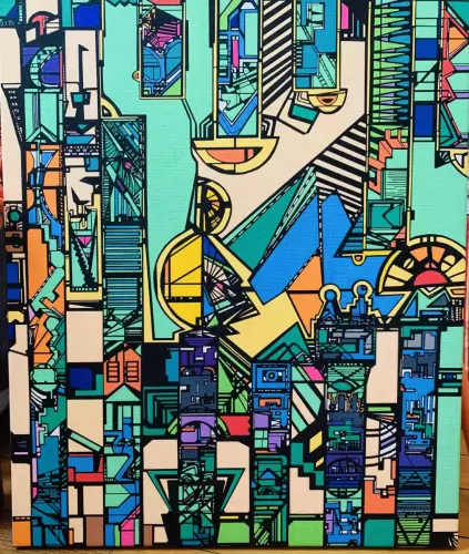 Dessin Green day in NYC 55 x 38