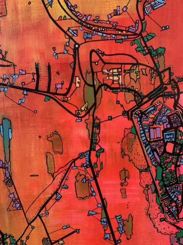 Dessin Saint-Paul-de-Vence 100 x 70
